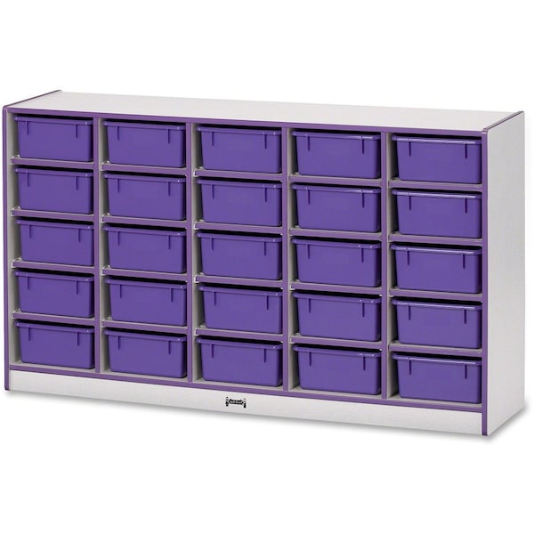 Jonti-Craft Rainbow Accents 25 Tub Mobile Storage, with Tubs, Purple 4026JCWW004 - main