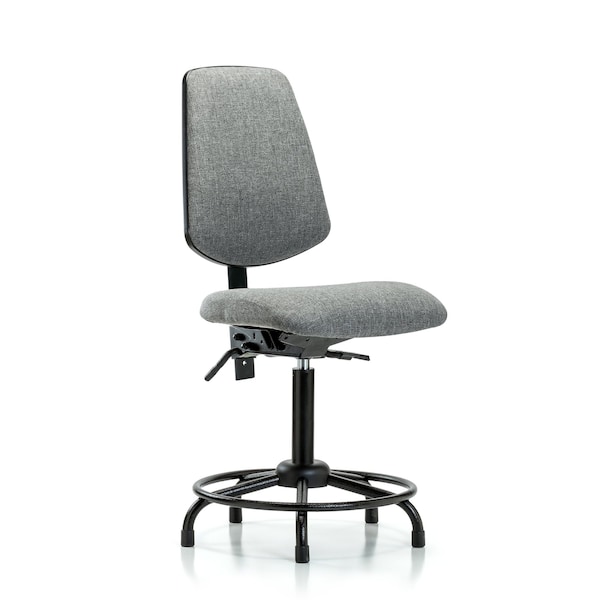 Blue Ridge Ergonomics Fab Med Bench Chair, Bk, RT, Glds, Gry, No Arms, 22" to 29" Height, Gray BR-FMBCH-MB-RT-T0-A0-RG-F44 - main