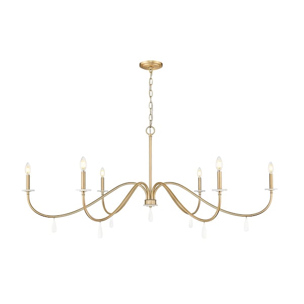 Z-Lite Toussant Modern Gold 6 Light Chandelier 6103-63MGLD - main