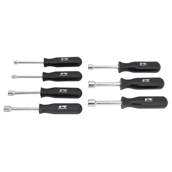 Performance Tool 7 pc. Metric Nut Driver Set, Polypropylene Handles, Chrome Plated Shafts W951 - main