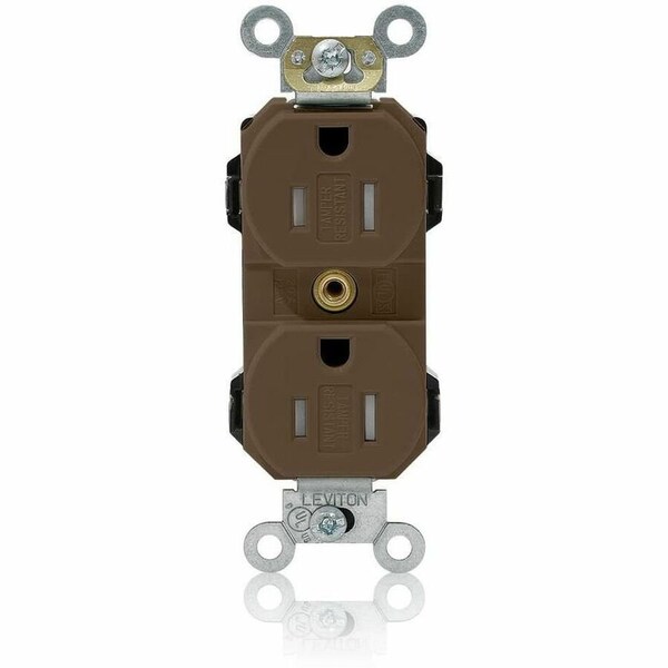 Leviton Lev-Lok Commercial Grade Tamper Resistant Duplex Receptacle, 15 Amp, 125 Volt MT562-S - main