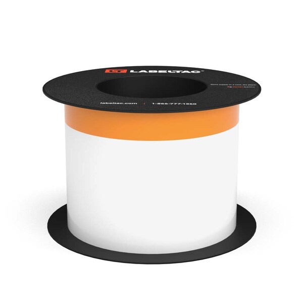 Labeltac Arc Flash Continuous Header Stock 4in x 75ft, 1.125in Header Stripe, Orange LT406AFC-1.125-C - main