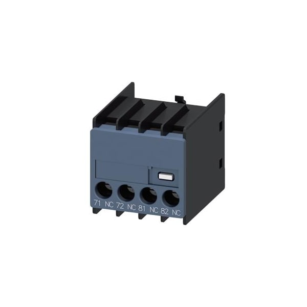 Siemens auxiliary switch, on the front, 2 NC, 71/72, 81/82, current path: 1 NC, 1 3RH2911-1MA02 - main
