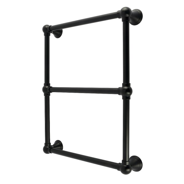 Kingston Brass 18" x 24" Brass Wall Mount 3-Tier Towel Rack, Matte Black DTC24183MB - main