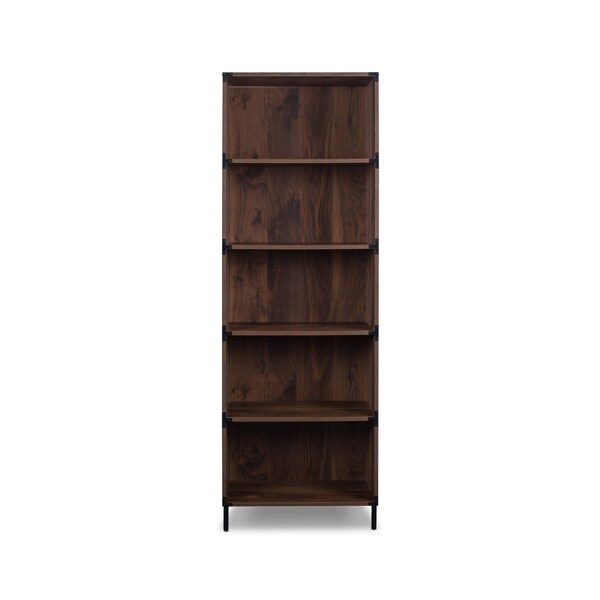 Homeroots 71" Brown Wood Four Tier Etagere Bookcase 568309 - main