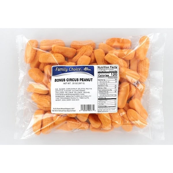 Ruckers Candy Family Choice Circus Candy, Banana Flavor, 23 oz Cello Bag 473 - main