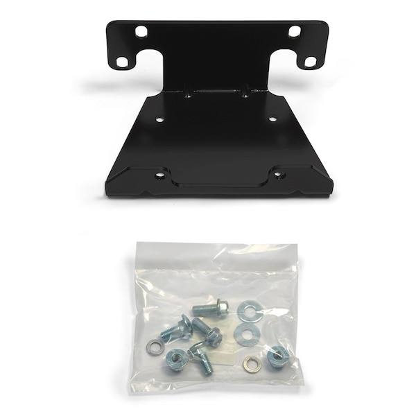 Warn Winch Mount For 4000 to 4500 Pound Winches; Fixed Mount; Powder Coated; Black 95740 - main