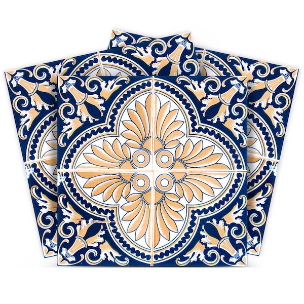 Homeroots 8" X 8" Nelly Peel And Stick Removable Tiles 400124 - main