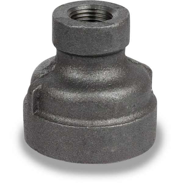 Usa Industrials Pipe Fittings, Black-Coated Malleable Iron, Class 300, Reducing Coupling, 1-1/2inx1/2in NPT Female ZUSA-PF-20394 - main