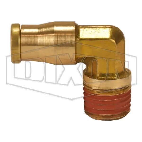 Dixon Legris by 698X 12 Push-In Run Tee, 3/8 x 1/4 in Nominal, MNPT x Tube, Brass, Domestic 698X12 - main