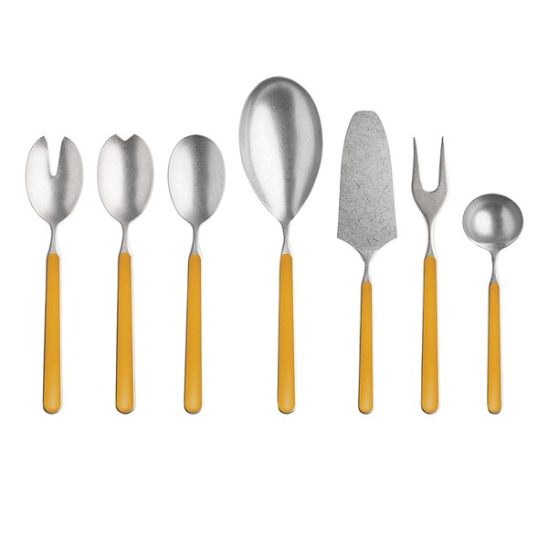 Mepra Fantasia Pewter Serving Set - 7 Pieces - Mustard 10O72207P - main