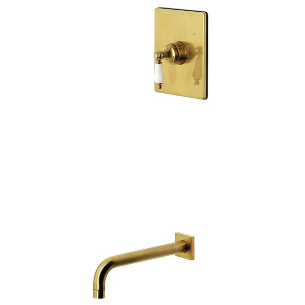 Kingston Brass Single-Handle Pressure Balanced Tub Faucet, Brushed Brass KB6347PLTO - main