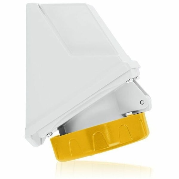 Leviton Pin & Sleeve Receptacle, 32 A, 100/130V AC, 2 Pole, Yellow W232-S4 - main