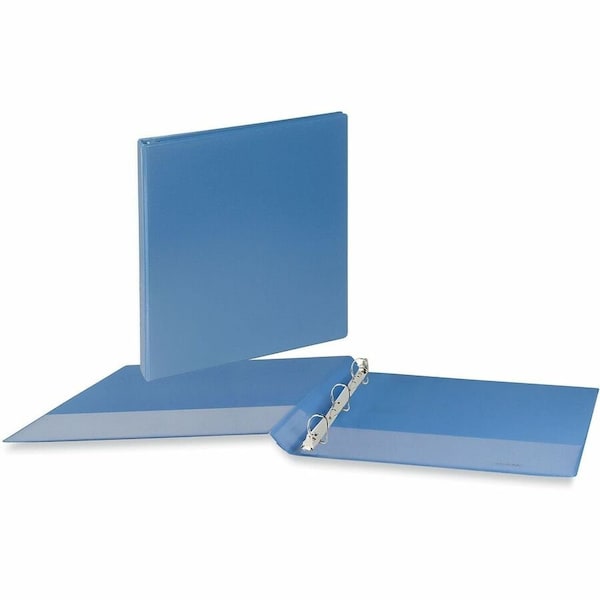 Universal Deluxe Round Ring Vinyl View Binder, 1" Capacity, Light Blue UNV20713*** - main