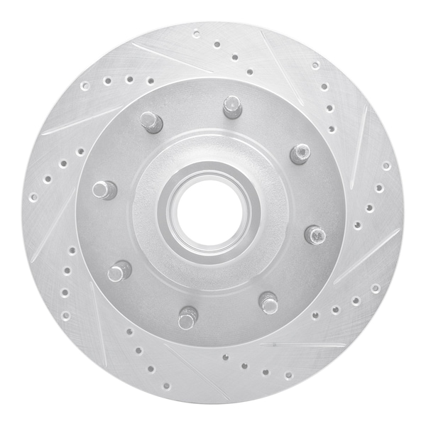 Dynamic Friction Co DFC Brake Rotor - Drilled and Slotted - Silver 631-54190R - main