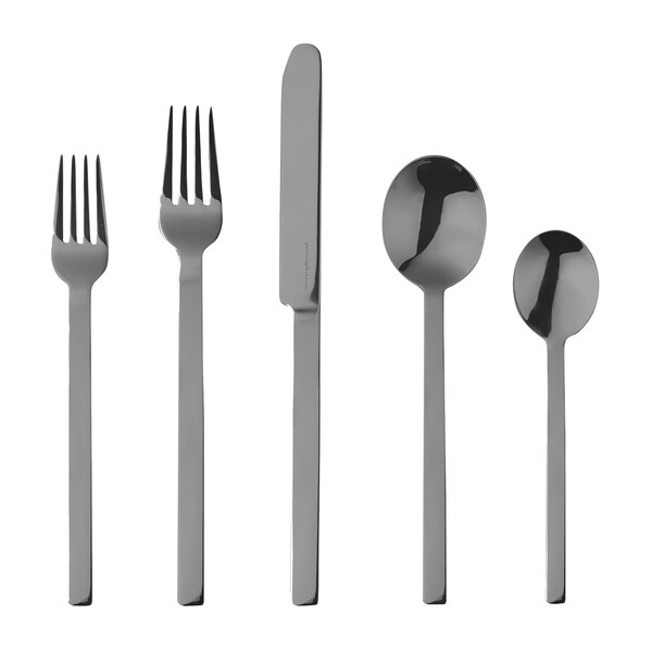 Mepra Stile Black Gold By Pininfarina Flatware Set - 5 Pcs. 107522005ON - main