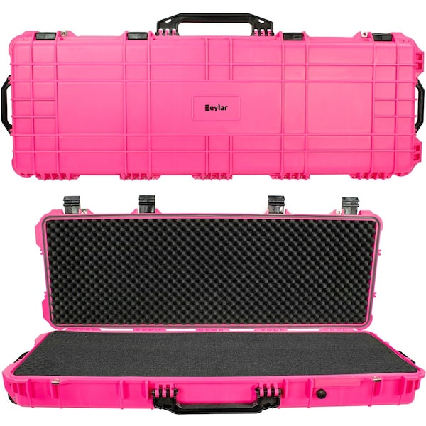 Eylar 44in Roller Hard Rifle Case Waterproof w/ Foam Pink SA00008-PIN - main