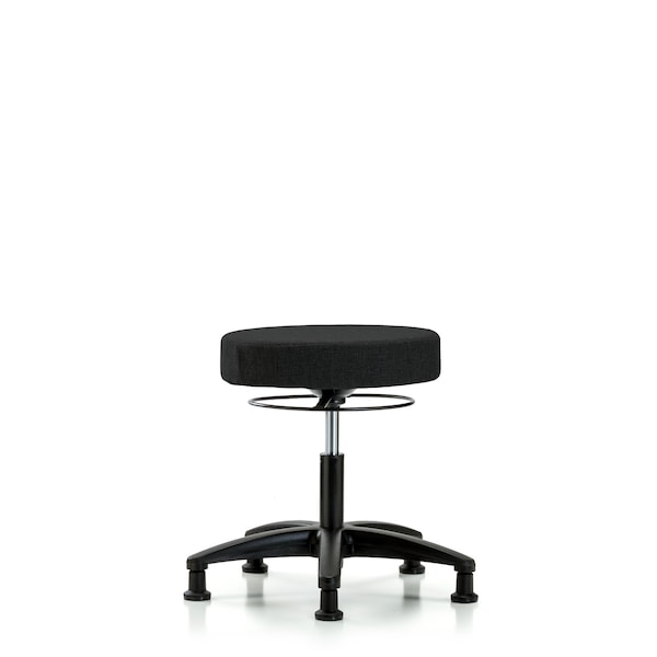 Blue Ridge Ergonomics Desk Stool, Fabric, Glides, Blk BR-FDHSO-RG-RG-F42 - main