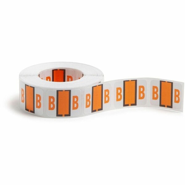 Smead A-Z COLOR-CODED END TAB FILING LABELS, B, 1 X 1.25, WHITE, 500/ROLL 67072 - main
