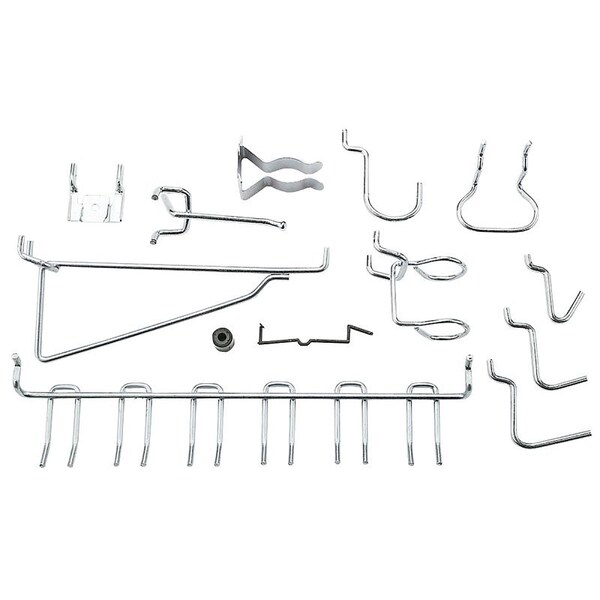 National Hardware Peg Hook Assortment, 1/8, 1/4 in Opening, Steel, Zinc, 6PK N112-062 - main