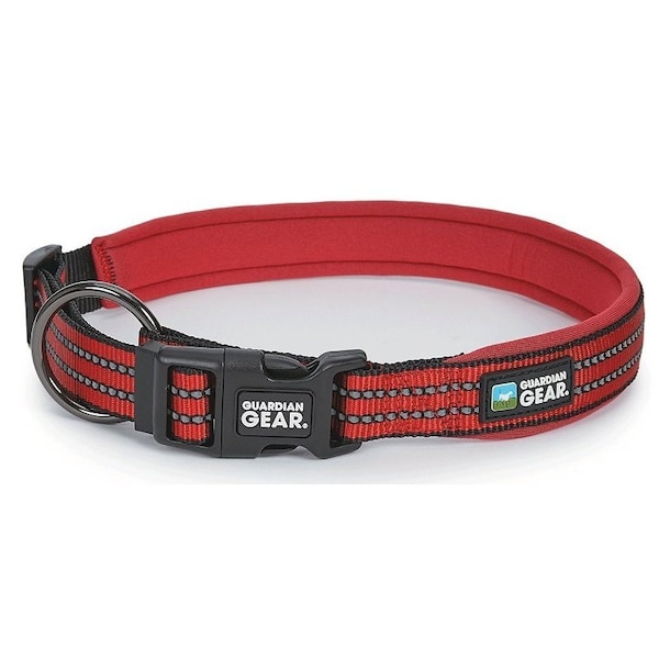 Guardian Gear Dog Collar, O-Ring Link, 12 to 83 in L Collar, Nylon, True Red ZA0006 12 83 - main
