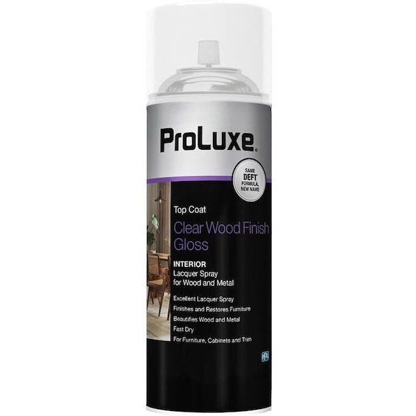 Deft ProLuxe Gloss Clear Oil-Based Wood Finish Lacquer Spray 12.25 oz PLX010S/EA - main