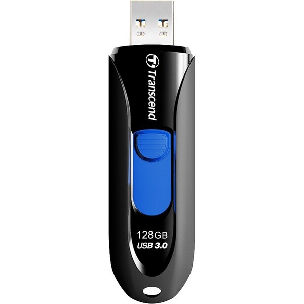 Transcend Information Transcend 128GB JetFlash 790 USB 3.0 Flash Drive - 128 GB - USB 3.0 - Black, Blue TS128GJF790K - main