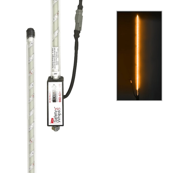 Safetywhips 3' Super Duty Fully Lit Amber LED Whip SDL03A - main