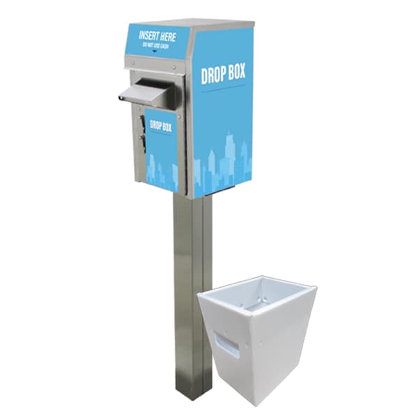 American Security Cabinets Small Payment Drop Box 500 - Drive Up, In Ground PMT-500-SS-DIG-DL-KB - main