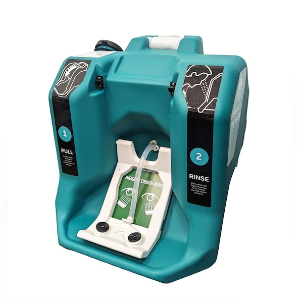 Aero Healthcare Gravity Fed Eyewash Station 16 Gallon with drain cart NFS2048C - main