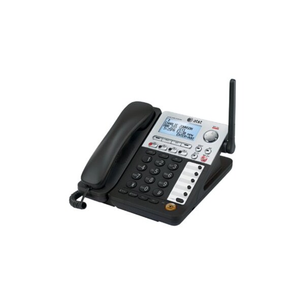 At&T Cordless Deskset, f/SB67118/SB67138, 5-3/8"x9-1/2"x10", BK/SR ATTSB67148 - main