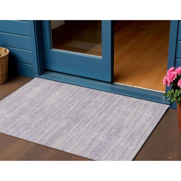 Homeroots 3' X 5' Lavender And Lilac Abstract Washable Indoor Outdoor Area Rug 613109 - main