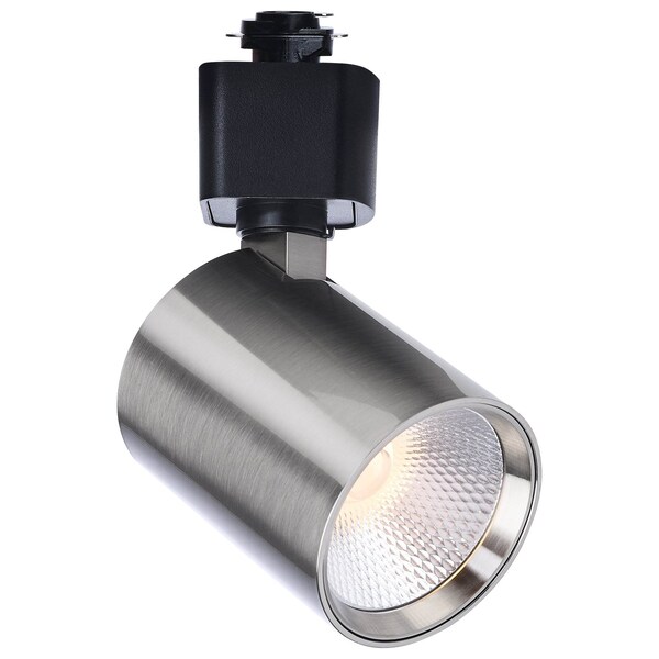 Satco 8W LED Track Head CCT Selectable Dim to Warm H Style 48 Deg Beam Angle 120V Brushed Nickel Round TH766 - main
