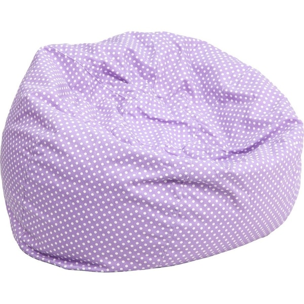 Flash Furniture Bean Bag Chair, 30 in W 30" L 18" H DG-BEAN-SMALL-DOT-PUR-GG - main