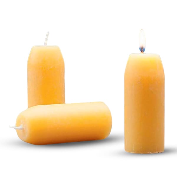 Kings County Tools Pure Beeswax Candles 3-Pack Natural Bees Wax Pillar Candles with 12 Hour Burn Time GW16A01-14 - main