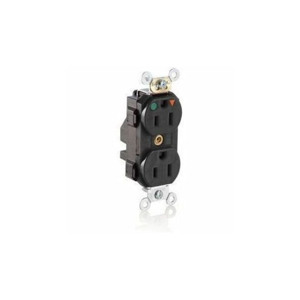 Leviton Straight Blade Receptacle, 5-15R, 15 A, 125V AC, Isolated Ground MT820-IGE - main