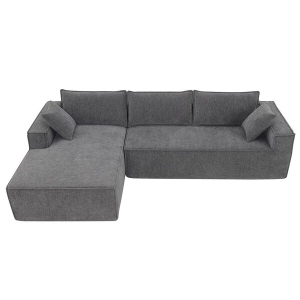 Homeroots 72" Gray Fabric Modular Sleeper Sofa 568307 - main