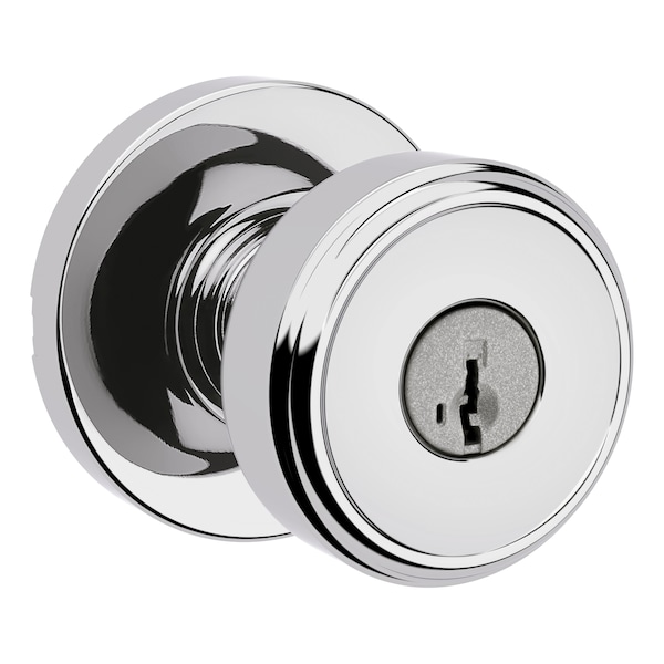 Kwikset Residential Door Knobs Entry Reversible Bright Chrome 400MNKRDT-26S - main