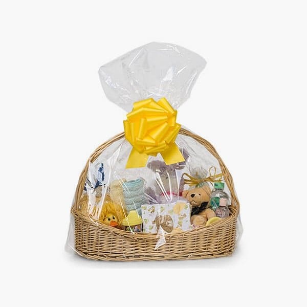 Nashville Wraps Clear Plastic Poly Gift Basket Bag, Jumbo 28x32x8, 200PK BB500B - main