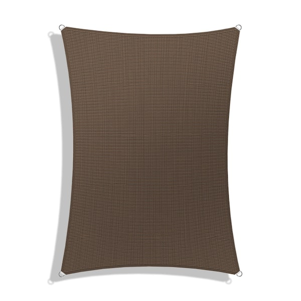 Wrightmaster 8 ft. x 8 ft. Square Heavy Weight Sun Shade Sail in Brown, 95% UV Blockage, Patio and Pool Cover ZR-0808BW - main