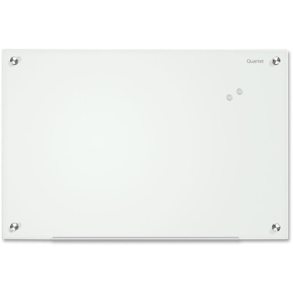 Quartet Dry Erase Board, Glass, 48 in, 72 in, No Frame Frame, White, Gloss G7248W-A - main