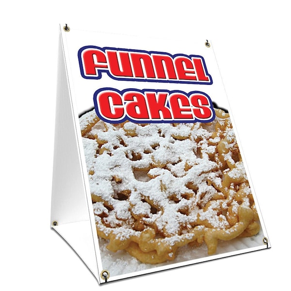 Signmission Funnel Cakes, 36 Inch x 24 Inch A-frame Yard Sign, Plastic Sign SBC-2436-Funnel Cakes - main
