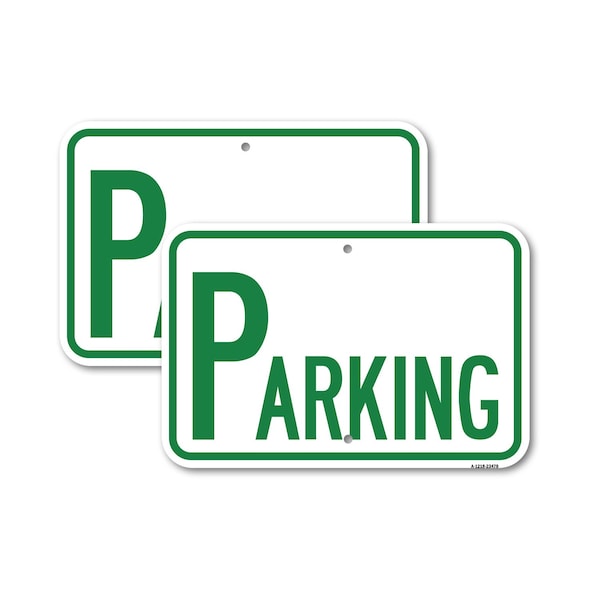 Signmission Parking, 12'' X 18'' 2 Signs, Heavy Gauge Aluminum, 2PK A-1218-2PACK-23478 - main