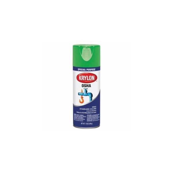 Krylon Industrial OSHA Safety Color Spray Paint, 12 oz Fill, Aerosol Can, Safety Green, Gloss, 6PK 425-K02012777 - main