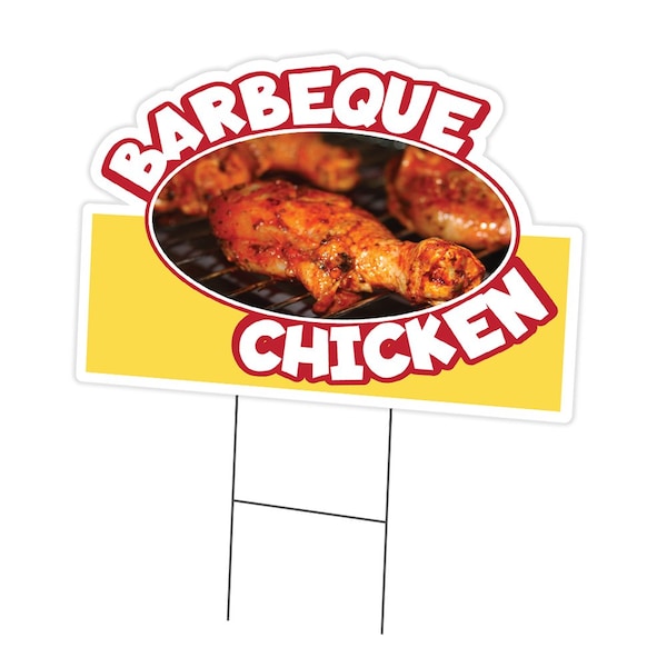 Signmission Barbeque Chicken Die Cut Yard & Stake plastic coroplast window, C-DC-1824-Barbeque Chicken19 C-DC-1824-Barbeque Chicken19 - main