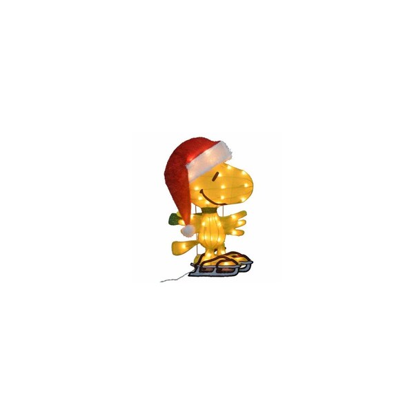 Product Works Peanuts Skating Woodstock 2D Christmas Decoration, 35 Lights, 20 In. 86215 - main