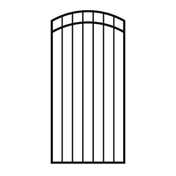 Nuvo Iron 33 in x 68 in DIAMOND TOPPED ORNAMENTAL IRON GATE GGI0440/RG02/AG03 - main