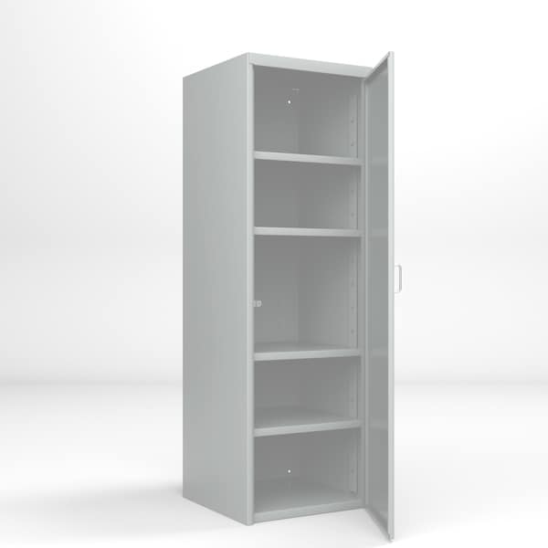 Pucel Heavy Duty Locker, Single Door, 24 in W x 24 in D x 74 in H, Adjustable Shelves, Putty DLCU-2424-1-AS - main