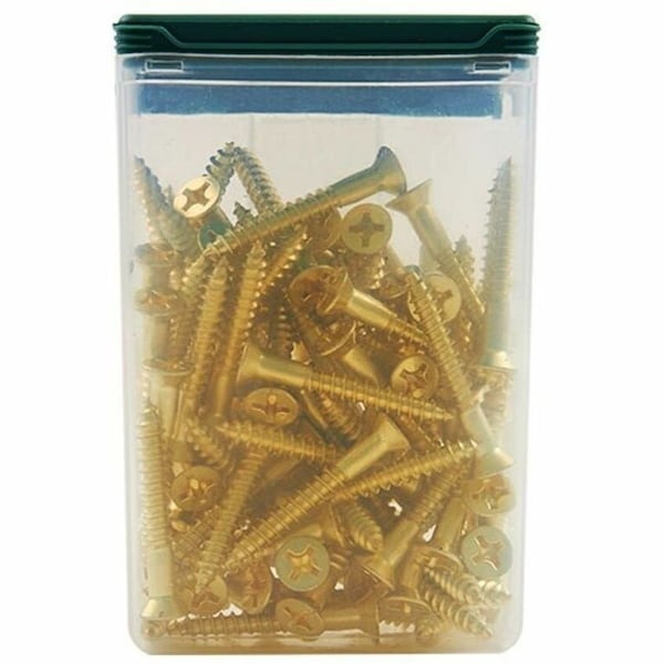 Dottie Wood Screw, #10, 1-1/2 in, Plain Brass Flat Head Phillips Drive, 100 PK PHFWB10112 - main