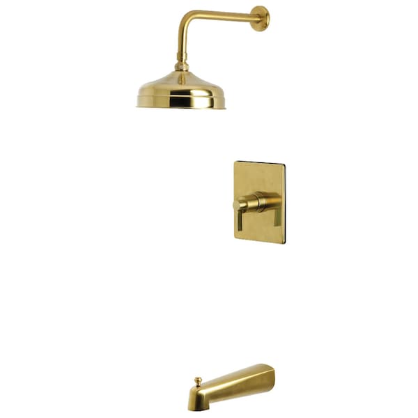 Kingston Brass Single-Handle Pressure Balanced Tub and Shower Faucet, Brushed Brass KB6347NDL - main